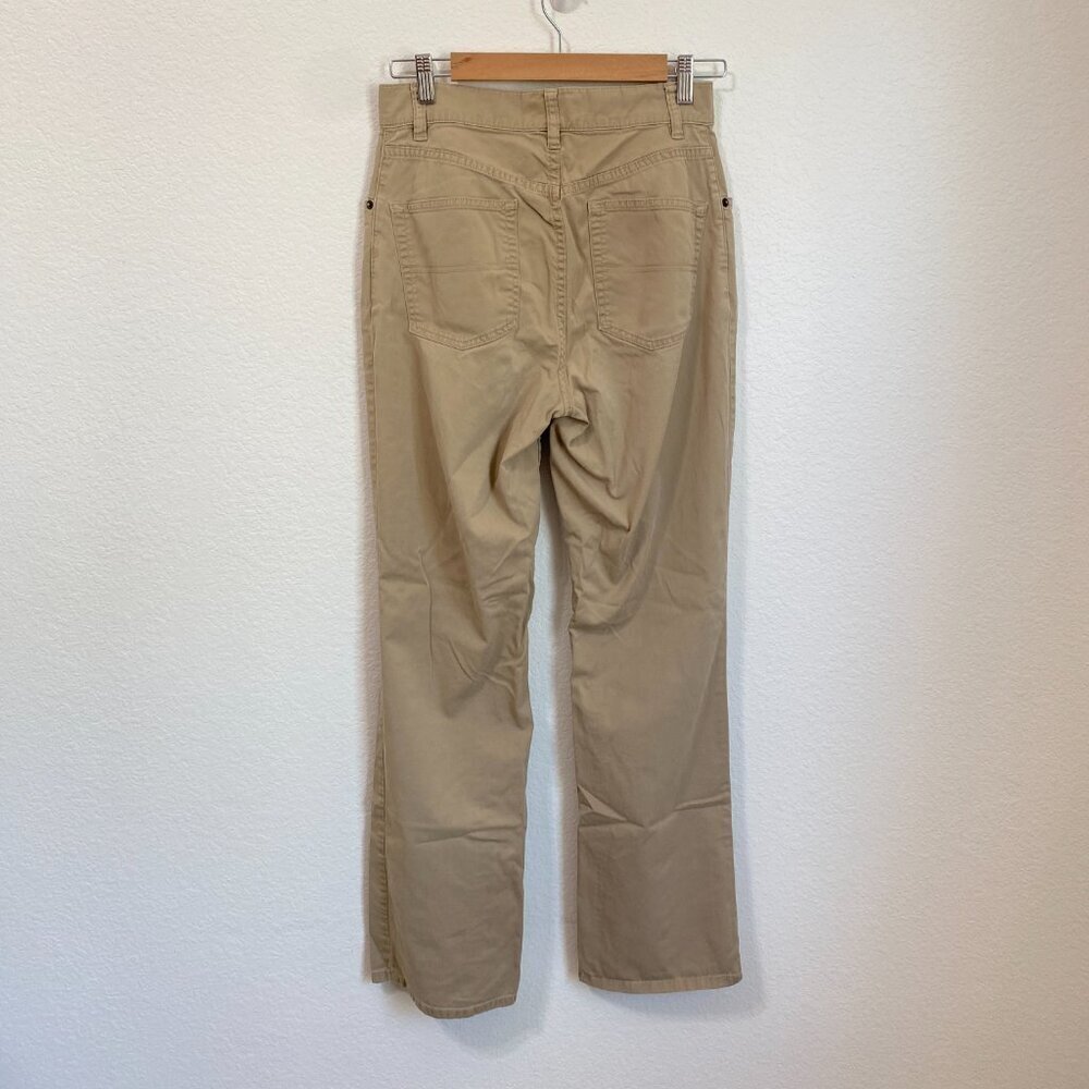 LL Bean womens classic fit/straight pants #277949 khaki size 8 tall - Picture 5 of 6